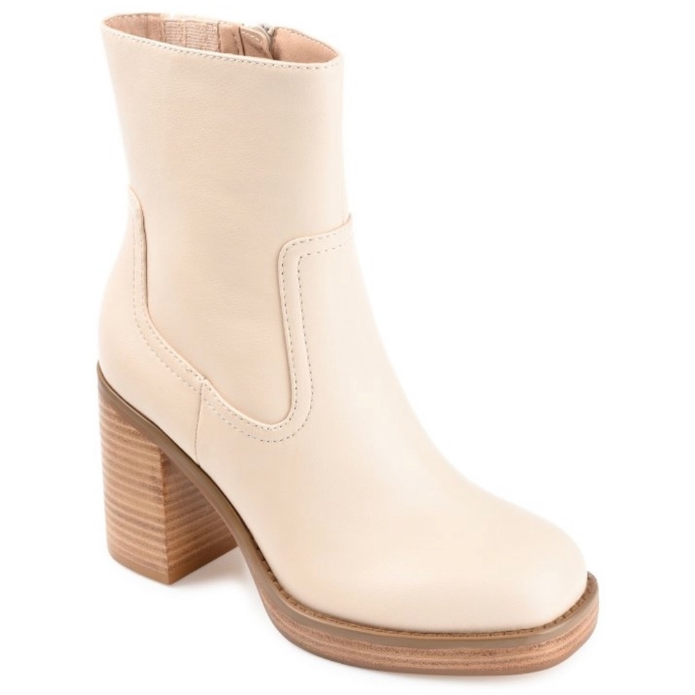 Cream Platform Boooties - 9